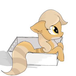 Size: 1000x1000 | Tagged: safe, artist:celedash, imported from derpibooru, oc, pony, box, eublepharis macularius, pony in a box, simple background, white background