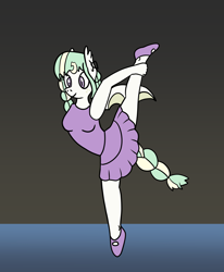 Size: 1690x2048 | Tagged: safe, artist:platinumdrop, imported from derpibooru, oc, oc only, oc:cazadora tormenta, anthro, ballet, clothes, commission, tutu