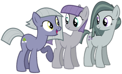 Size: 1023x616 | Tagged: safe, artist:n0va-bases, artist:twilyisbestpone, imported from derpibooru, limestone pie, marble pie, maud pie, earth pony, pony, base used, cute, female, limabetes, marblebetes, mare, maudabetes, missing accessory, pie sisters, raised hoof, siblings, simple background, sisters, smiling, talking, transparent background, trio, trio female, when she smiles