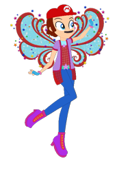 Size: 443x649 | Tagged: safe, artist:selenaede, artist:user15432, imported from derpibooru, fairy, human, equestria girls, barely eqg related, base used, boots, cap, clothes, cosmix, crossover, equestria girls style, equestria girls-ified, fairy wings, fairyized, fingerless gloves, gloves, hat, high heel boots, mario, mario's hat, red wings, shoes, simple background, solo, sparkly wings, stars, super mario bros., transparent background, wings, winx, winx club, winxified