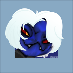 Size: 4000x4000 | Tagged: safe, artist:watashiao, imported from derpibooru, oc, oc:alek, anthro, goat, absurd resolution, fangs, furry, furry oc, head, krita, male, not pony related, simple background, solo, square