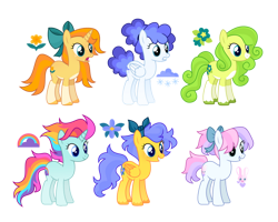 Size: 1024x820 | Tagged: safe, artist:kabuvee, imported from derpibooru, oc, oc only, earth pony, pegasus, pony, unicorn, female, mare, simple background, transparent background