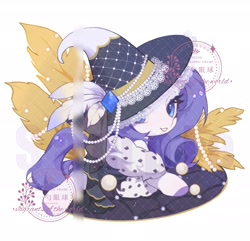 Size: 2048x1972 | Tagged: safe, artist:xieyanbbb, imported from derpibooru, rarity, pony, unicorn, clothes, cute, dress, feather, feather boa, female, grin, hat, lying down, mare, prone, raribetes, simple background, smiling, solo, white background, witch hat