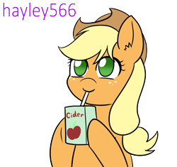 Size: 1586x1493 | Tagged: safe, artist:hayley566, imported from derpibooru, applejack, earth pony, pony, applebetes, cute, female, hoof hold, juice, juice box, no pupils, simple background, solo, transparent background