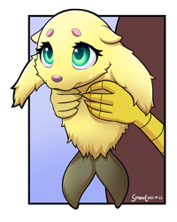 Size: 1440x1800 | Tagged: safe, artist:symbianl, imported from derpibooru, discord, fluttershy, draconequus, seal, 2022, colored eyebrows, cute, daaaaaaaaaaaw, duo, female, flutterseal, holding, holding a seal, holding someone, male, offscreen character, passepartout, shyabetes, signature, simple background, solo focus, species swap, transparent background