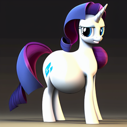 Size: 512x512 | Tagged: safe, imported from derpibooru, rarity, pony, unicorn, ai content, ai generated, preggity, pregnant, solo, standing