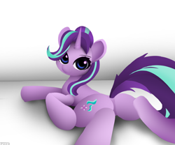 Size: 1440x1200 | Tagged: safe, artist:qianz, derpibooru exclusive, imported from derpibooru, starlight glimmer, pony, unicorn, butt, featureless crotch, female, glimmer glutes, lying down, plot, solo