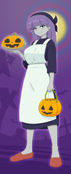 Size: 1668x4071 | Tagged: safe, alternate version, artist:batipin, imported from derpibooru, maud pie, human, equestria girls, clothes, costume, female, halloween, halloween costume, holiday, maid, solo