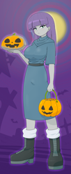 Size: 1668x4071 | Tagged: safe, alternate version, artist:batipin, imported from derpibooru, maud pie, human, equestria girls, clothes, costume, female, halloween, halloween costume, holiday, solo