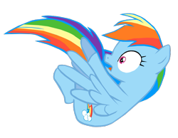 Size: 763x591 | Tagged: safe, artist:benpictures1, imported from derpibooru, rainbow dash, pegasus, pony, shadow play, cute, dashabetes, falling, female, inkscape, mare, simple background, solo, transparent background, vector