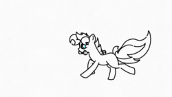 Size: 1280x720 | Tagged: safe, artist:mlp_button_, imported from derpibooru, oc, oc only, oc:blue chewings, earth pony, pony, animated, running, simple background, solo, white background