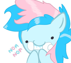 Size: 850x750 | Tagged: safe, artist:itzfluttershy25, imported from derpibooru, oc, oc only, oc:blue chewings, earth pony, pony, bust, dot eyes, nom, portrait, simple background, solo, transparent background