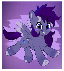 Size: 1480x1650 | Tagged: safe, artist:joaothejohn, imported from derpibooru, oc, oc only, oc:night flicker, pegasus, pony, commission, cute, flying, hooves, looking at you, pegasus oc, simple background, wings