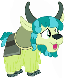 Size: 920x1088 | Tagged: safe, artist:qjosh, imported from derpibooru, sandbar, yak, male, pony to yak, simple background, solo, species swap, transformation, transformation sequence, white background, yak sandbar, yakified