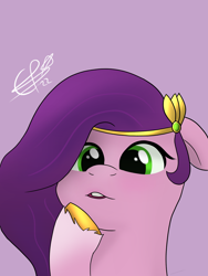 Size: 1800x2400 | Tagged: safe, artist:cobaltskies002, imported from derpibooru, pipp petals, pegasus, pony, adorapipp, cute, female, g5, jewelry, pipp is short, simple background, solo, tiara