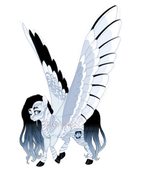 Size: 4000x4400 | Tagged: safe, artist:gigason, imported from derpibooru, oc, oc:frostbite, pegasus, pony, absurd resolution, colored wings, female, mare, multicolored wings, obtrusive watermark, simple background, solo, transparent background, watermark, wings