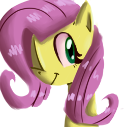 Size: 2000x2000 | Tagged: safe, artist:wormperson, fluttershy, pegasus, pony, cute, female, looking at you, mare, smiling, solo