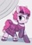 Size: 3000x4124 | Tagged: safe, artist:vultraz, pinkie pie, earth pony, pony, abstract background, clothes, dress, female, flapper, gloves, mare, pinktober, shoes, solo