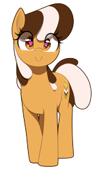 Size: 1000x1800 | Tagged: safe, artist:thebatfang, imported from derpibooru, oc, oc only, oc:s'mare, earth pony, pony, butt freckles, cute, eye clipping through hair, freckles, heart, heart eyes, looking at you, ocbetes, simple background, smiling, solo, transparent background, wingding eyes