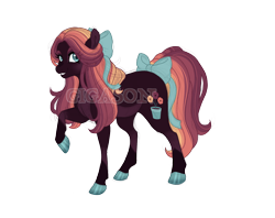 Size: 2900x2300 | Tagged: safe, artist:gigason, imported from derpibooru, oc, oc:rosy garden, earth pony, pony, bow, female, hair bow, mare, obtrusive watermark, simple background, solo, tail, tail bow, transparent background, watermark