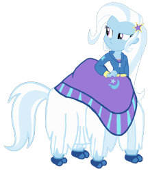 Size: 870x995 | Tagged: safe, artist:jadyellysparkle, artist:sketchmcreations, edit, imported from derpibooru, trixie, taur, equestria girls, cloven hooves, female, simple background, solo, transparent background, yaktaur