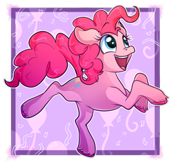 Size: 1236x1178 | Tagged: safe, artist:moonvr, imported from derpibooru, pinkie pie, earth pony, pony, female, happy, open mouth, solo