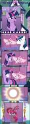 Size: 1552x6379 | Tagged: safe, artist:shootingstarsentry, imported from derpibooru, princess flurry heart, shining armor, twilight sparkle, oc, oc:nightingale (shootingstarsentry), oc:starry diamond, alicorn, pony, unicorn, comic:the next generation, artificial wings, augmented, baby, baby pony, female, filly, foal, magic, magic wings, offspring, parent:moondancer, parent:princess cadance, parent:shadow lock, parent:shining armor, parents:shadowdancer, parents:shiningcadance, twilight sparkle (alicorn), wings