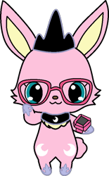 Size: 507x817 | Tagged: safe, imported from derpibooru, princess luna, rabbit, animal, both cutie marks, character to character, crown, glasses, jewelpet, jewelry, luna (jewelpet), namesake, pun, regalia, simple background, solo, transformation, transparent background, visual pun