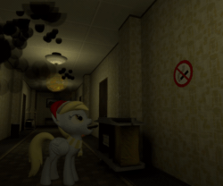 Size: 1300x1080 | Tagged: safe, artist:styrbo, artist:veetaha, imported from derpibooru, derpy hooves, 3d, animated, gmod, smoke, smoking, solo