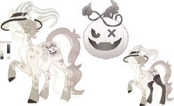 Size: 1280x779 | Tagged: safe, artist:velnyx, imported from derpibooru, oc, oc:pumpkin, earth pony, pony, clothes, female, hat, mare, ref, simple background, socks, solo, transparent background