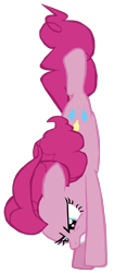 Size: 675x1600 | Tagged: safe, artist:benpictures1, imported from derpibooru, pinkie pie, earth pony, pony, the lost treasure of griffonstone, cute, diapinkes, diving, female, inkscape, mare, simple background, solo, teeth, transparent background, vector