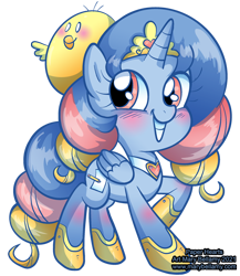 Size: 650x750 | Tagged: safe, artist:marybellamy, imported from derpibooru, oc, oc only, oc:paper hearts, alicorn, bird, earth pony, pegasus, pony, unicorn, chibi, simple background, solo, transparent background, zorilita