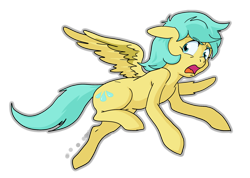 Size: 2048x1455 | Tagged: safe, artist:jeremy3, imported from derpibooru, sunshower raindrops, pegasus, pony, female, mare, shocked, simple background, solo, spread wings, transparent background, wings