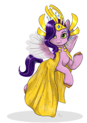 Size: 1024x1451 | Tagged: safe, artist:zsnowfilez, imported from derpibooru, pipp petals, pegasus, pony, clothes, costume, dress, female, g5, mare, nightmare night costume, simple background, solo, transparent background