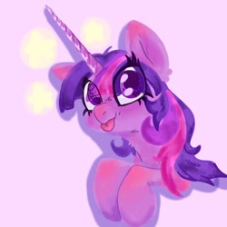 Size: 1400x1400 | Tagged: safe, artist:pickedausername9, imported from derpibooru, twilight sparkle, alicorn, pony, :p, female, solo, tongue out, twilight sparkle (alicorn)