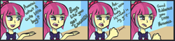 Size: 1600x378 | Tagged: safe, artist:brandonthebronypony, imported from derpibooru, sour sweet, human, equestria girls, comic, commission, crushed, death, dialogue, female, freckles, looking down, micro, solo