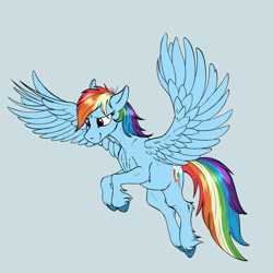 Size: 2223x2223 | Tagged: safe, artist:crimsonwolf360, imported from derpibooru, rainbow dash, pegasus, pony, cloven hooves, female, mare, rainbow tail, simple background, solo, tail