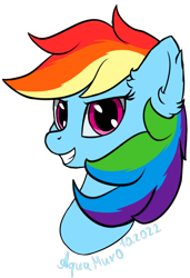 Size: 976x1427 | Tagged: safe, artist:aquamuro, imported from derpibooru, rainbow dash, pegasus, pony, bust, female, mare, signature, simple background, sketch, solo, transparent background