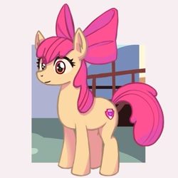 Size: 907x907 | Tagged: safe, artist:eueueutet, imported from derpibooru, apple bloom, earth pony, pony, female, filly, foal, solo