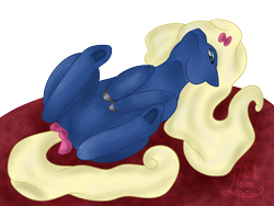 Size: 4000x3000 | Tagged: safe, artist:loopina, imported from derpibooru, oc, oc only, oc:shorty, earth pony, carpet, cute, long hair, male, nudity, pocctober, simple background, solo, stallion, transparent background