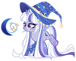 Size: 2592x2088 | Tagged: safe, artist:gihhbloonde, imported from derpibooru, oc, oc only, pony, unicorn, female, glasses, hat, mare, offspring, parent:star swirl the bearded, parent:twilight sparkle, simple background, solo, transparent background, witch hat