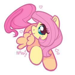 Size: 600x600 | Tagged: safe, artist:lastunicorn666, imported from derpibooru, fluttershy, pegasus, pony, cute, female, floating heart, heart, mare, outline, shyabetes, simple background, smiling, solo, transparent background