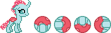 Size: 222x66 | Tagged: safe, imported from derpibooru, ocellus, ball, ballcellus, desktop ponies, morph ball, pixel art, simple background, solo, sprite, transparent background
