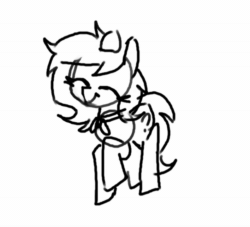 Size: 792x720 | Tagged: safe, artist:plunger, imported from derpibooru, oc, oc:filly anon, earth pony, pony, animated, cute, dancing, egg (food), eyes closed, female, filly, foal, food, grayscale, happy, monochrome, music, neckerchief, ponerpics import, sound, spinning, trotting, trotting in place, webm