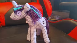 Size: 4624x2600 | Tagged: safe, artist:heatherblossom, imported from derpibooru, starlight glimmer, pony, unicorn, female, irl, photo, plushie, solo