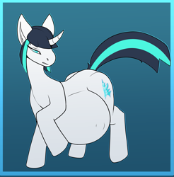 Size: 1257x1280 | Tagged: safe, imported from derpibooru, oc, oc only, oc:dragonfire, unicorn, fallout equestria, fallout equestria: child of the stars, fanfic art, pregnant, simple background