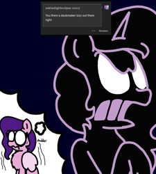 Size: 1275x1414 | Tagged: safe, artist:professorventurer, imported from derpibooru, izzy moonbow, pipp petals, ghost, ghost pony, pegasus, pony, unicorn, series:ask pippamena, female, g5, izzy moonghost, memory, pippamena, solo