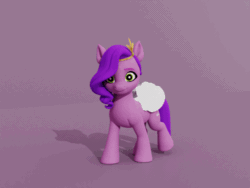 Size: 500x375 | Tagged: safe, artist:spreadwing454, imported from derpibooru, pipp petals, pegasus, pony, 3d, animated, blender, female, g5, gif, my little pony: a new generation, simple background, solo