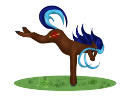 Size: 4000x3000 | Tagged: safe, artist:loopina, imported from derpibooru, oc, oc only, oc:florima destalia aguana chichi, oc:parléa kaa, earth pony, female, kick, mare, pocctober, simple background, solo, transparent background