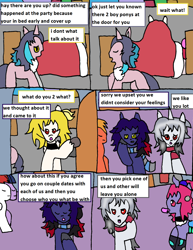 Size: 1266x1640 | Tagged: safe, artist:ask-luciavampire, imported from derpibooru, oc, bat pony, changeling, pony, undead, vampire, vampony, wolf, wolf pony, changeling oc, comic, tumblr